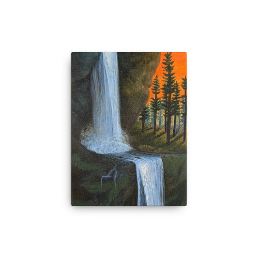 12 x 16 Whisper's of the Cascading Sunset Canvas Print Top