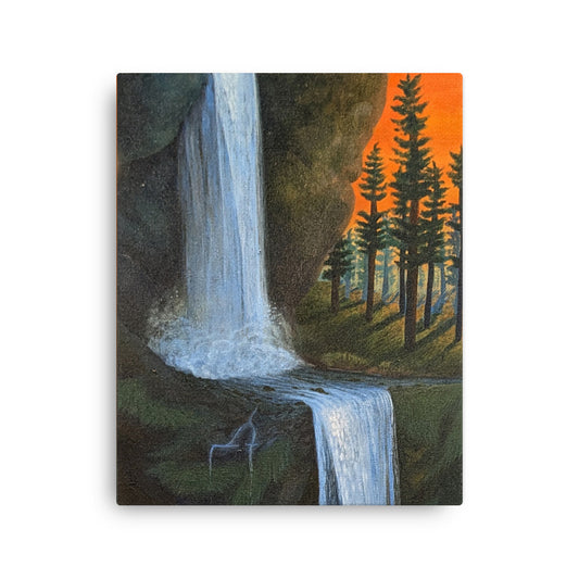 16 x 20 Whisper's of the Cascading Sunset Canvas Print Top