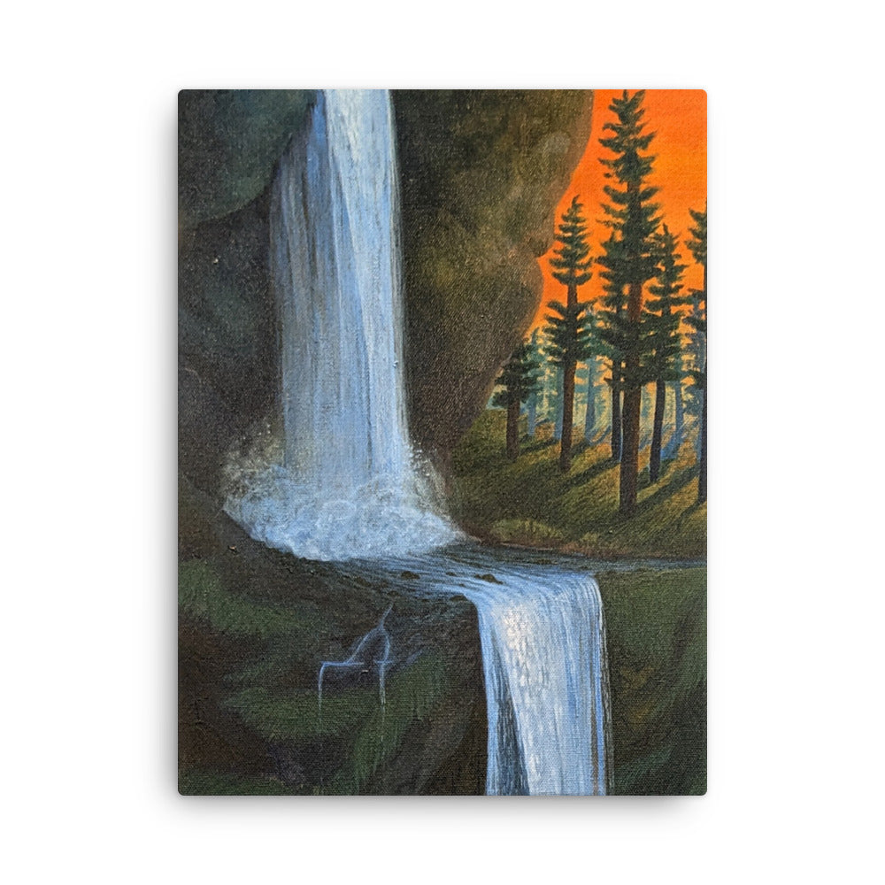 18 x 24 Whisper's of the Cascading Sunset Canvas Print Top
